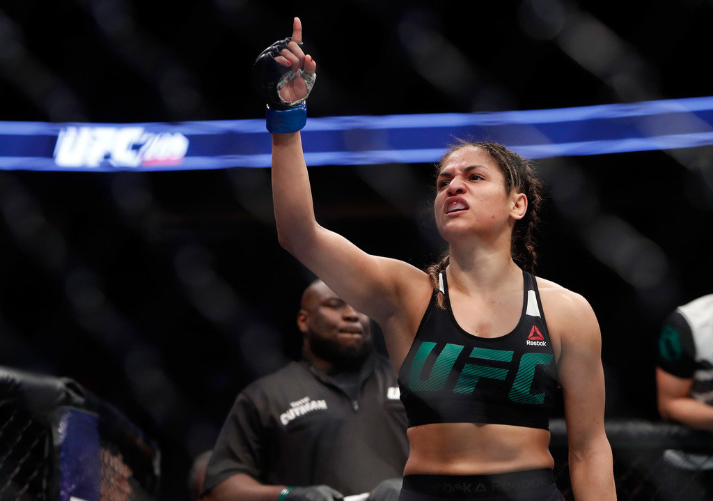 Cynthia Calvillo celebrates her first-round victory over Amanda Cooper
