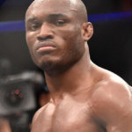 Kamaru Usman stands across from his opponent at a UFC Fight Night