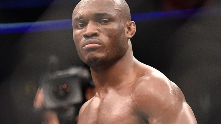 Kamaru Usman stands across from his opponent at a UFC Fight Night