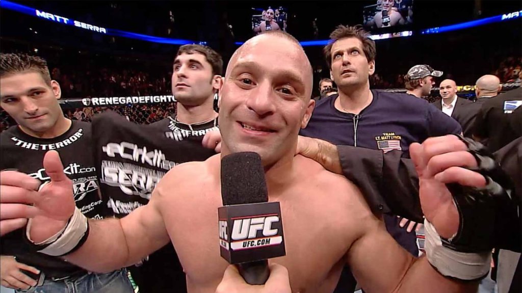 Matt Serra after defeating Georges St-Pierre